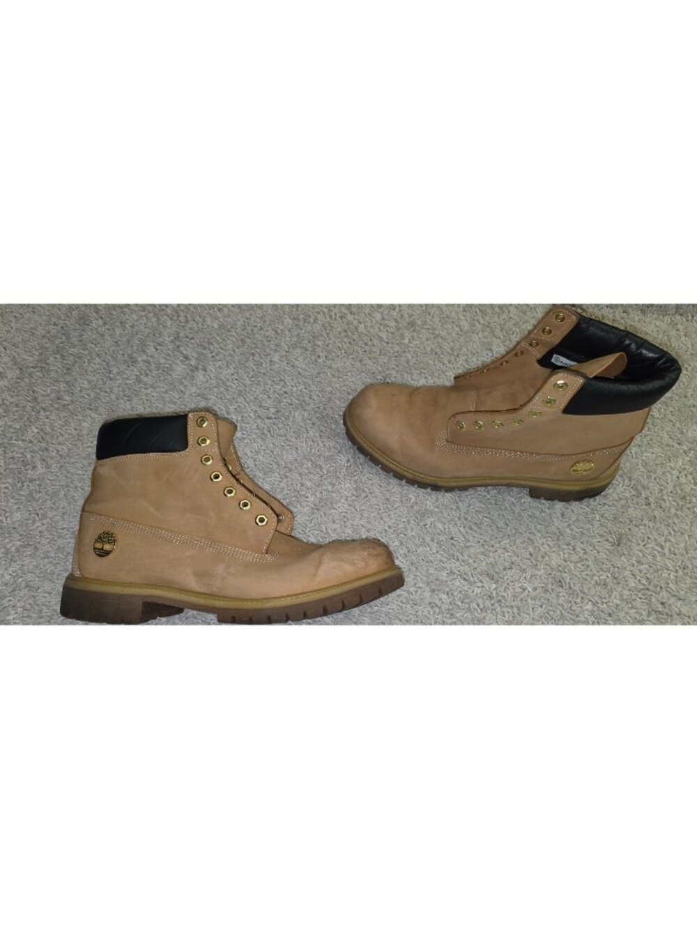 Timberland Leather 6 Inch Waterproof Padded Collar Boots Size 12